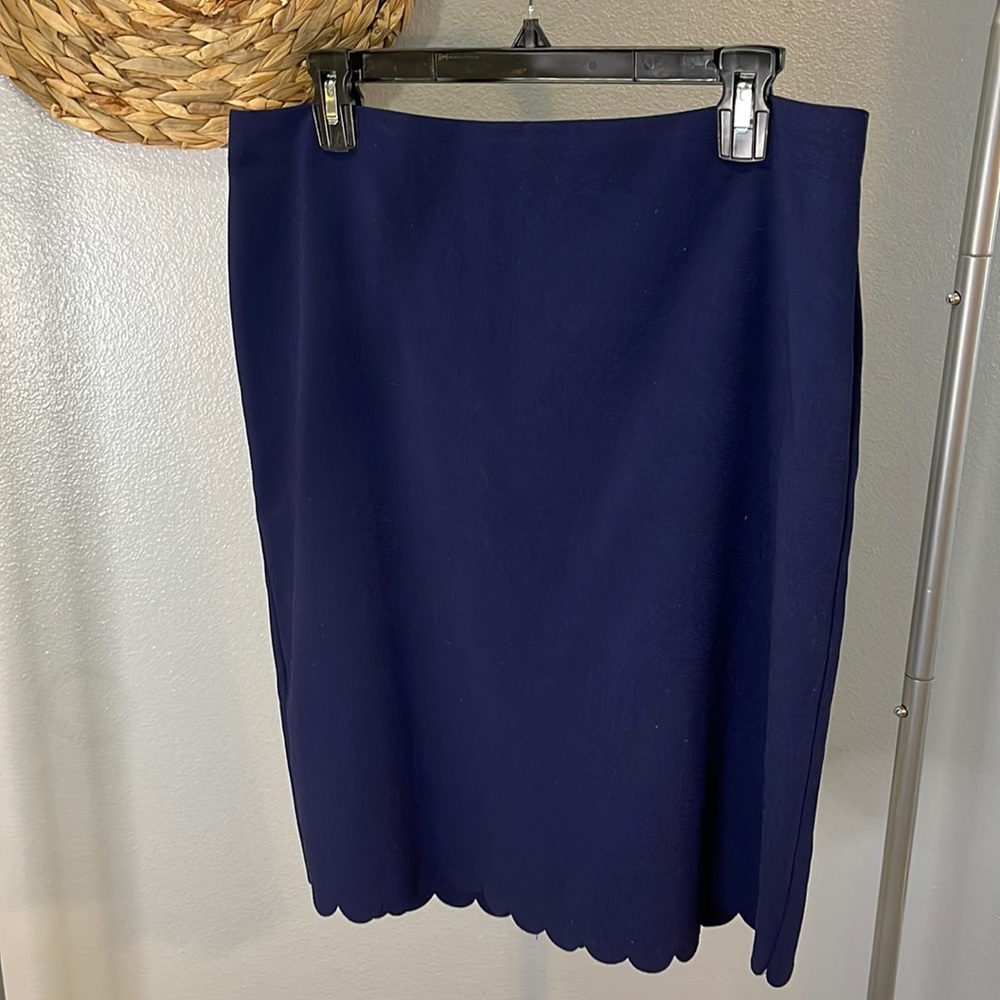 Banana republic navy knee length skirt